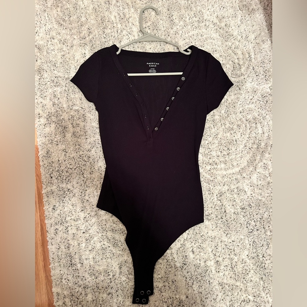 NWOT American Eagle Button Henley Body Suit Ribbed